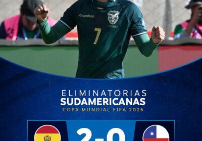 #ErbolDeportes #EliminatoriasSuramericanas Bolivia venció 2 – 0 a Chile en el estadio El Titán…
