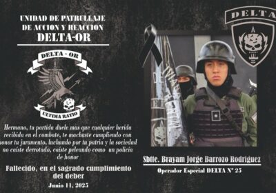 Subteniente de policía fallecido tras emboscada en Laguna, Potosí