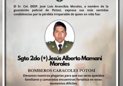 Los tres policías fallecidos por los enfrentamientos de este miércoles en Llallagua, Potosí