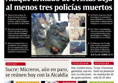 Buenos días, estimados seguidores. Les presentamos la #portada de nuestra edición impresa de hoy,…