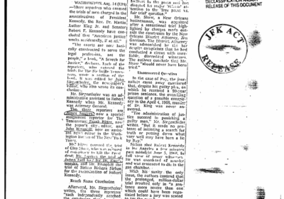 Un libro de 1971 cuestionó los juicios relacionados con los asesinatos de JFK, MLK…