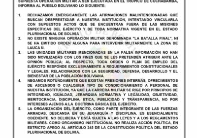 #GrupoFides | #ANF El Comando General del Ejército desmiente una supuesta operación militar a…