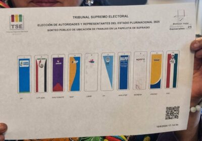 Así quedó la papeleta electoral para el 17 de agosto, tras el sorteo de…