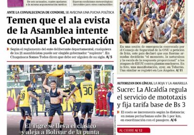 Buenos días, estimados seguidores. Les presentamos la #portada de nuestra edición impresa de hoy,…