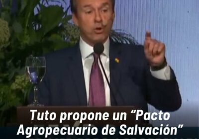 En su intervención durante el Foro de la Cámara Agropecuaria del Oriente (CAO), @tutoquiroga…