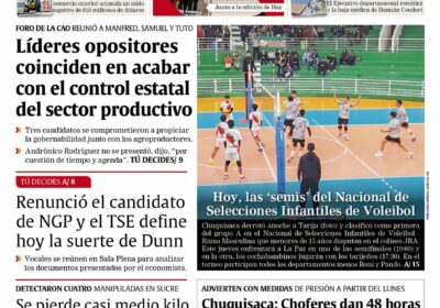 Buenos días, estimados seguidores. Les presentamos la #portada de nuestra edición impresa de hoy,…