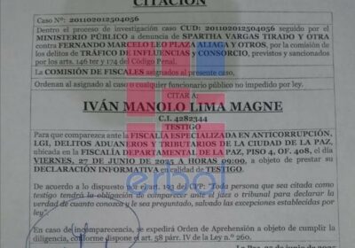 Caso consorcio: La Fiscalía cita como testigos al exministro Iván Lima y al exviceministro…
