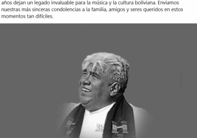 #GrupoFides | #ANF El presidente Luis Arce lamentó el fallecimiento de Franklin Soria, fundador…