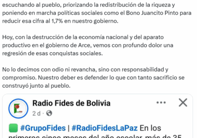 #GrupoFides | #ANF “Con la destrucción de la economía nacional y del aparato productivo…