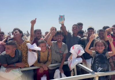 🇵🇸🇺🇸🇮🇱 | Palestinos en Gaza agradecen a Trump mientras se reparte ayuda humanitaria financiada…