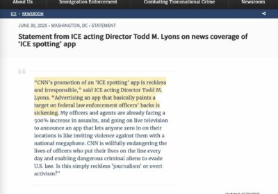 🇺🇸 | ÚLTIMA HORA — El director interino de ICE, Todd M. Lyons, calificó…