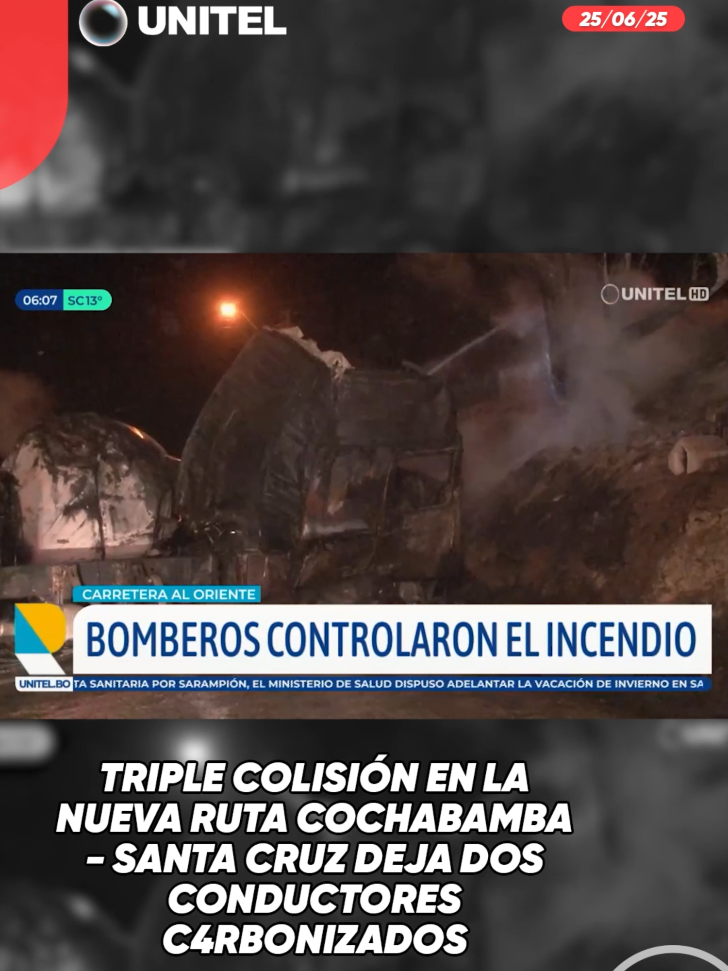 Triple colisión en la nueva ruta Cochabamba – Santa Cruz deja dos ...