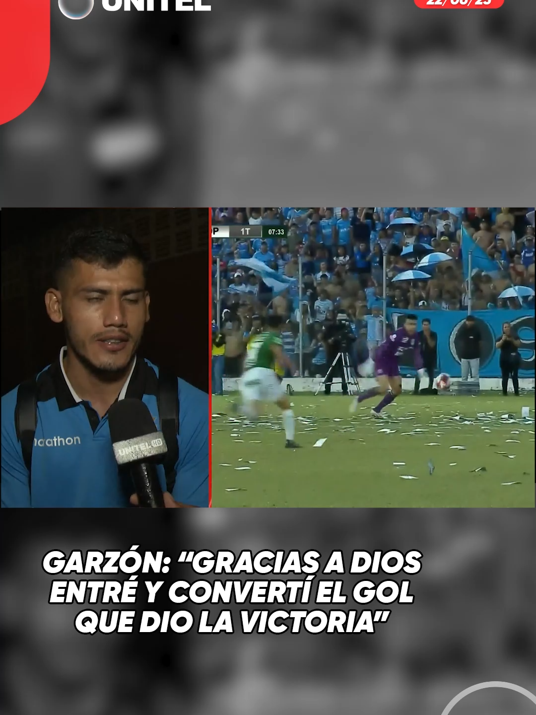 Garzón: “Gracias a Dios entré y convertí el gol que dio la victoria ...