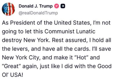 🇺🇸 | LO ÚLTIMO: Donald Trump dice que no permitirá que el “lunático comunista”…