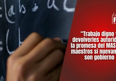 ️ #FidesEnLasÁnforas | El MAS promete un «trabajo digno y devolverles autoridad» a los…