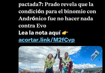 O sea sale Andrónico y Evo tendrá impunidad!