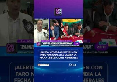 CÍVICOS ADVIERTEN CON PARO NACIONAL EN BOLIVIA