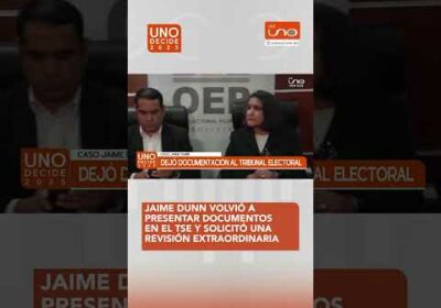 Dunn volvió a presentar documentos en el TSE