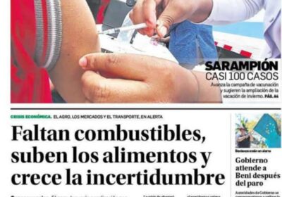 Este titular de El Deber describe muy bien la situación del país: “Faltan combustibles,…