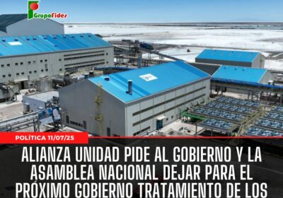 #GrupoFides | #ANF La alianza Unidad Nacional, liderada por Samuel Doria Medina, solicitó al…