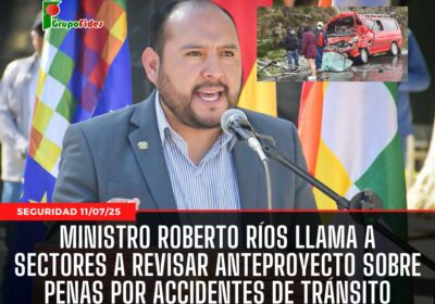 #GrupoFides | #ANF El ministro de Gobierno, Roberto Ríos, pidió a los sectores que…