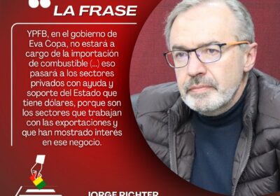 ️ #FidesEnLasÁnforas | Según Jorge Richter, candidato vicepresidencial, YPFB dejará de estar a cargo…