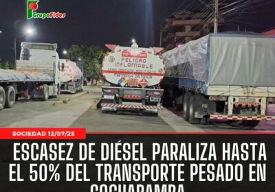 #GrupoFides | #ANF El transporte pesado departamental de Cochabamba denunció que entre el 40%…