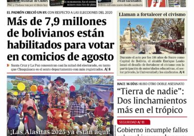 Buenos días, estimados seguidores. Les presentamos la #portada de nuestra edición impresa de hoy,…
