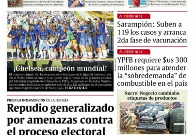 Buenos días, estimados seguidores. Les presentamos la #portada de nuestra edición impresa de hoy,…