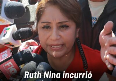 Gobierno advierte que Ruth Nina incurrió en terrorismo e insta a presentar la denuncia…
