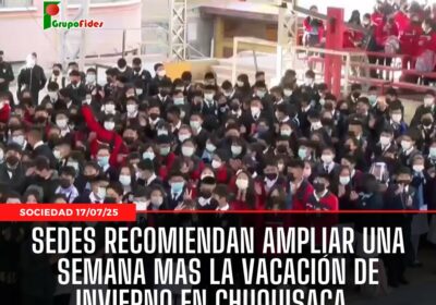 #GrupoFides | #ANF El Servicio Departamental de Salud (Sedes) de Chuquisaca recomendó ampliar por…