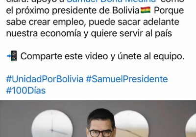 La credibilidad y confianza que genera Samuel Doria Medina sigue sumando apoyo. El conocido…