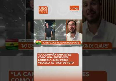 Juan Pablo Velasco ve la campaña electoral como una entrevista de trabajo