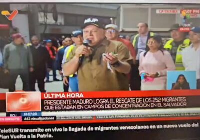 🇻🇪🇸🇻 | Diosdado Cabello denunció que sus miembros del Tren de Aragua fueron “maltratados”…