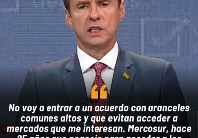 El candidato Jorge Tuto Quiroga confirmó que, si es elegido presidente, retirará a Bolivia…