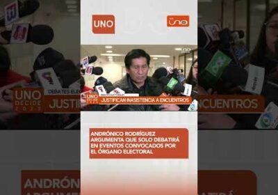 Andrónico Rodríguez solo debatirá en eventos convocados por el Órgano Electoral