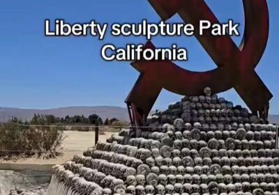 🇺🇸 | En Yermo, California, Liberty Sculpture Park alza una monumental obra que denuncia…