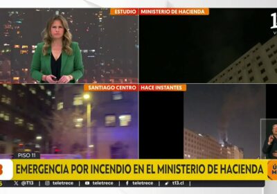 🇨🇱 | ÚLTIMA HORA: Incendio en edificio del Ministerio de Hacienda en Santiago, Chile,…