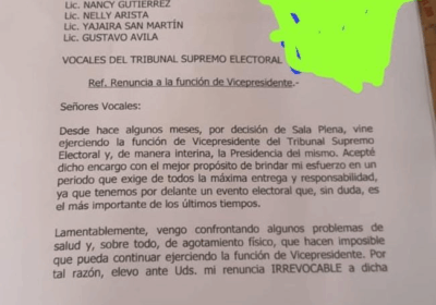 Señores vocales, en lugar de mentir y ocultar la renuncia de Hassenteufel, acepten la…