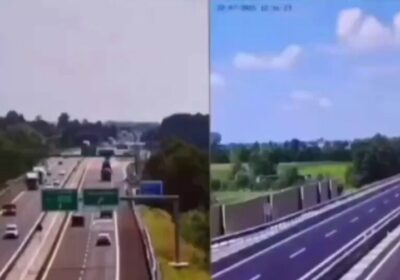 🇮🇹 | Un avión ligero se estrelló contra una autopista en Brescia, Italia; murieron…