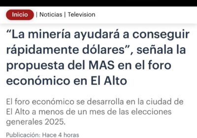 Los mismos que destruyeron el sector minero e hicieron imposible la inversión, ahora intentan…
