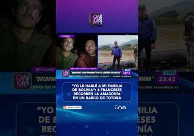 Franceses recorren la Amazonía en una barca de totora