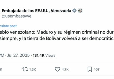 🇺🇸🇻🇪 | Estados Unidos envía otro mensaje directo al régimen usurpador en Venezuela: “Maduro…