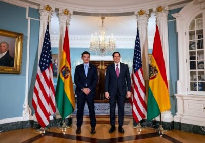 La imagen de hoy Rodrigo Paz y Marco Rubio en Estados Unidos. Corre la…