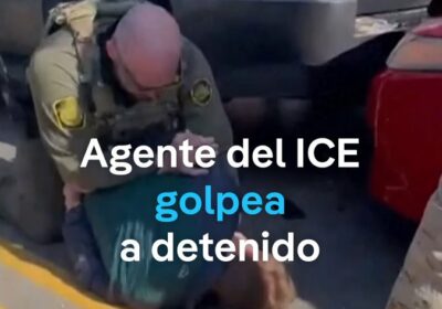 Agente de ICE golpea a hombre detenido tras accidente que involucró a Patrulla Fronteriza…