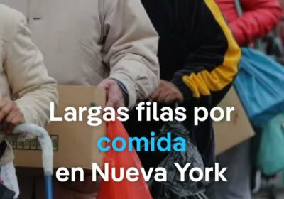Filas del hambre en Nueva York: cientos de personas hacen fila para buscar comida…