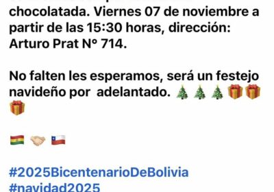 Al mero estilo venezolano! Consul boliviano en Arica entregará juguetes a niños con chocolates…