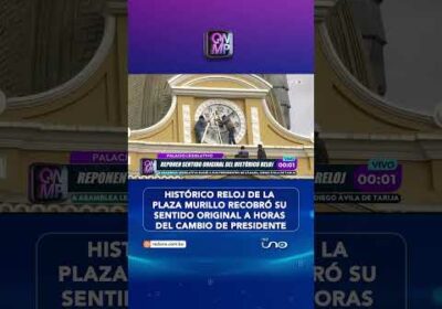 Reloj de Plaza Murillo cambia de sentido