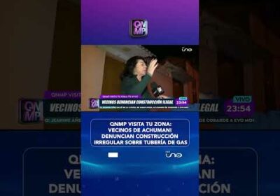 Vecinos de Achumani denuncian construcción irregular sobre tubería de gas