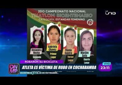 Alejandra Sahonero pide seguridad tras el robo de su bicicleta en Cochabamba